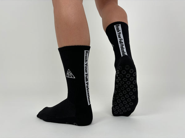 MM11Sports Black Grip Socks