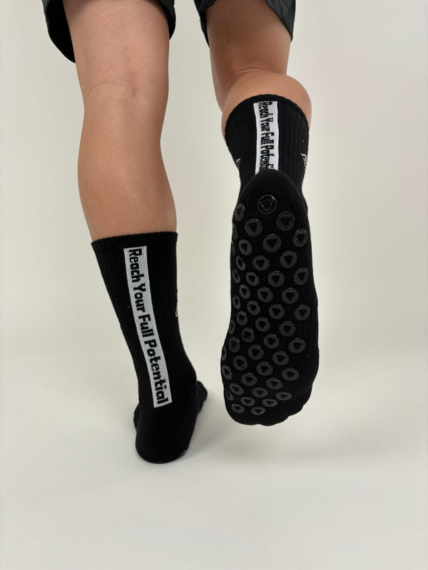 MM11Sports Black Grip Socks